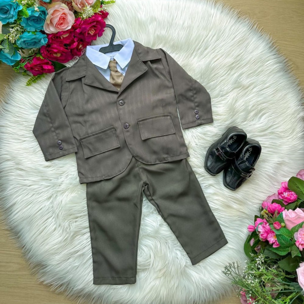 Conjunto Miss Cherry Social Terno – Blaizer Listrado e