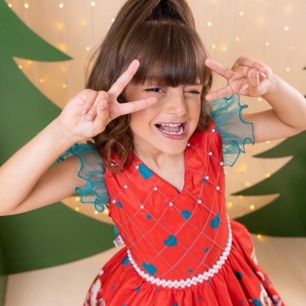 Vestido Marie Betina Ursinhos Vermelho – Natal