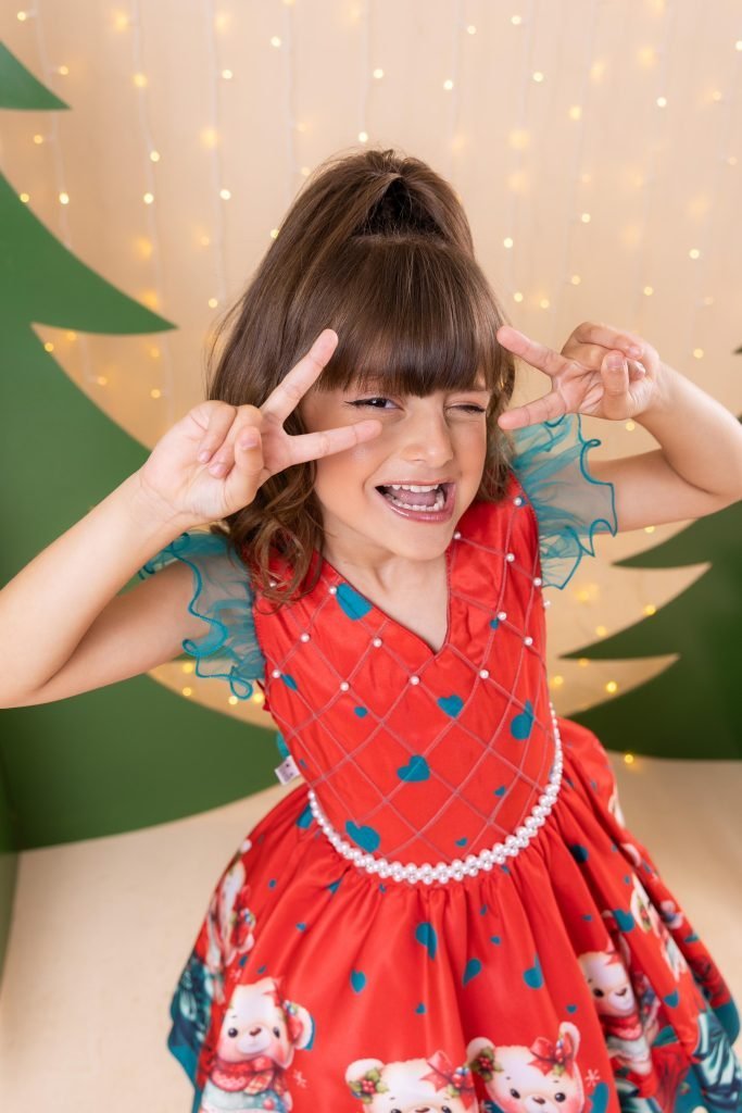 Vestido Marie Betina Ursinhos Vermelho – Natal