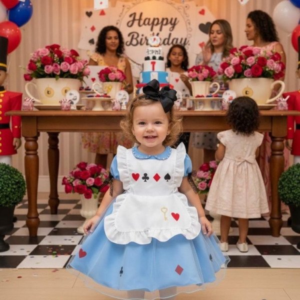 Vestido Princesa Belli Alice no Pais das Maravilhas