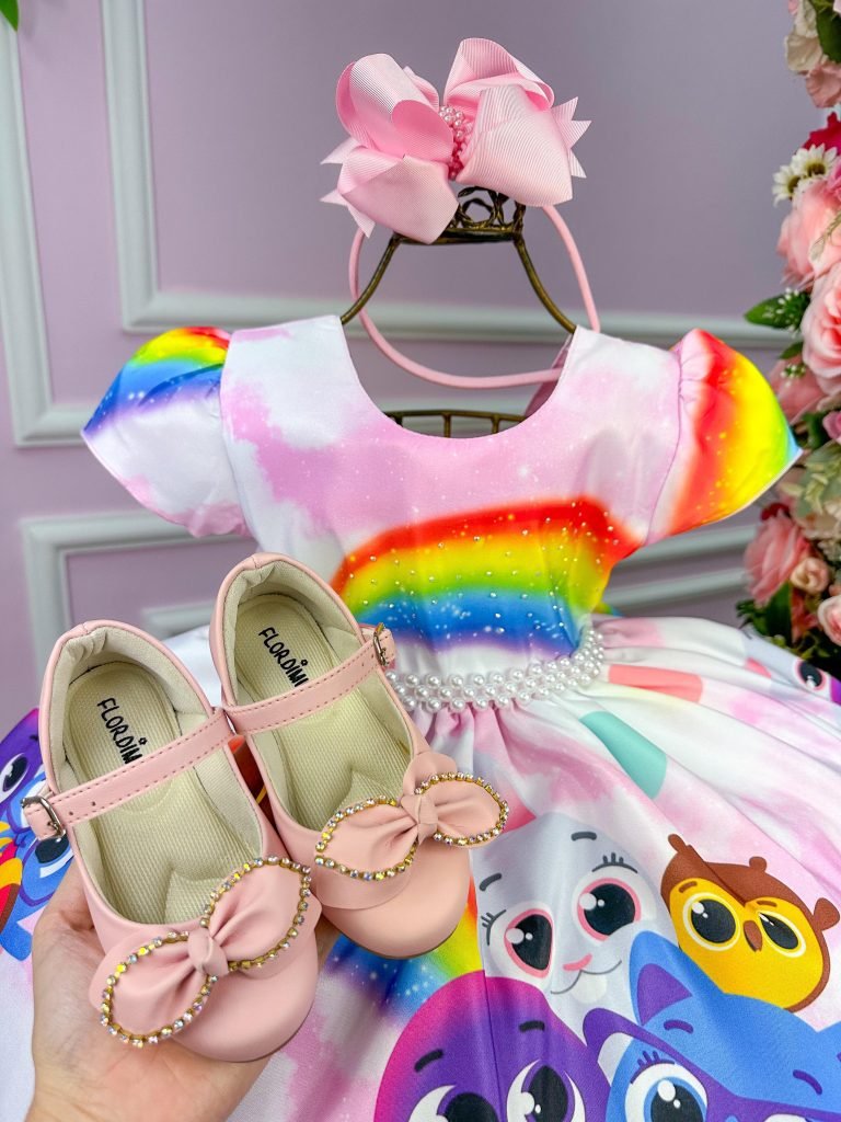 Vestido Temáticos da Gigi Bolofofos – Bolo Fofos Rosa