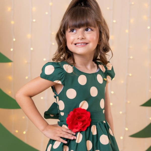 Vestido Banana Club Helen Verde Bolinhas
