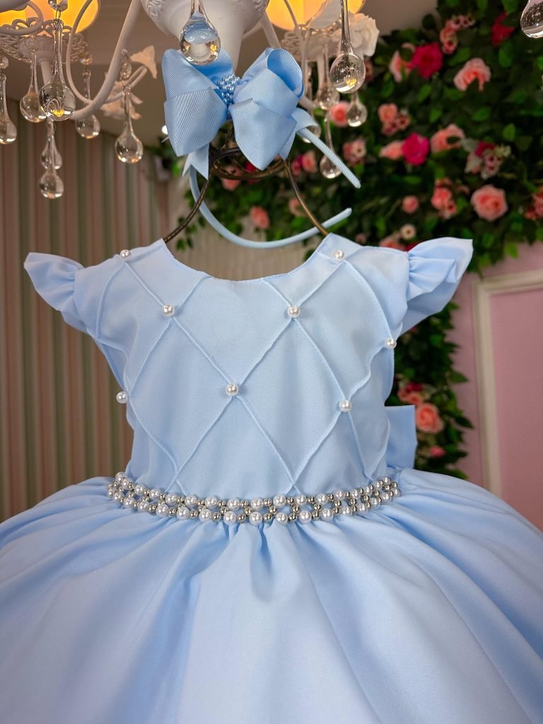 Vestido Ysa Kids Francine Azul Bebe