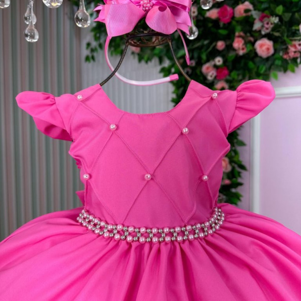 Vestido Ysa Kids Francine Rosa Chiclete