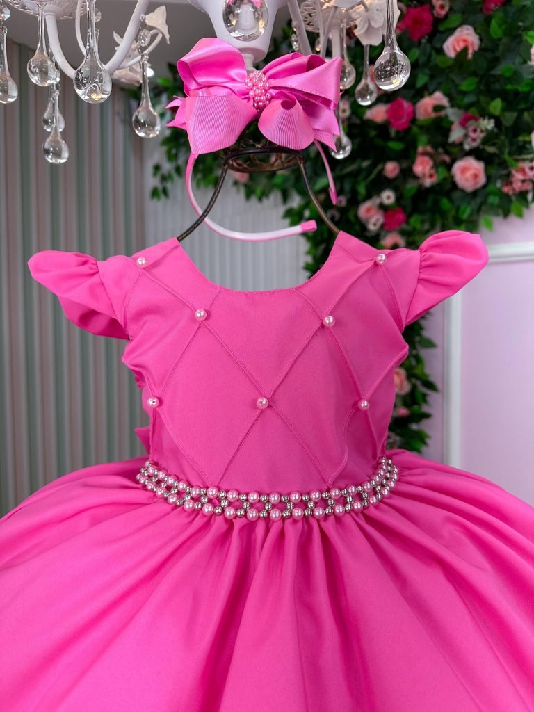 Vestido Ysa Kids Francine Rosa Chiclete