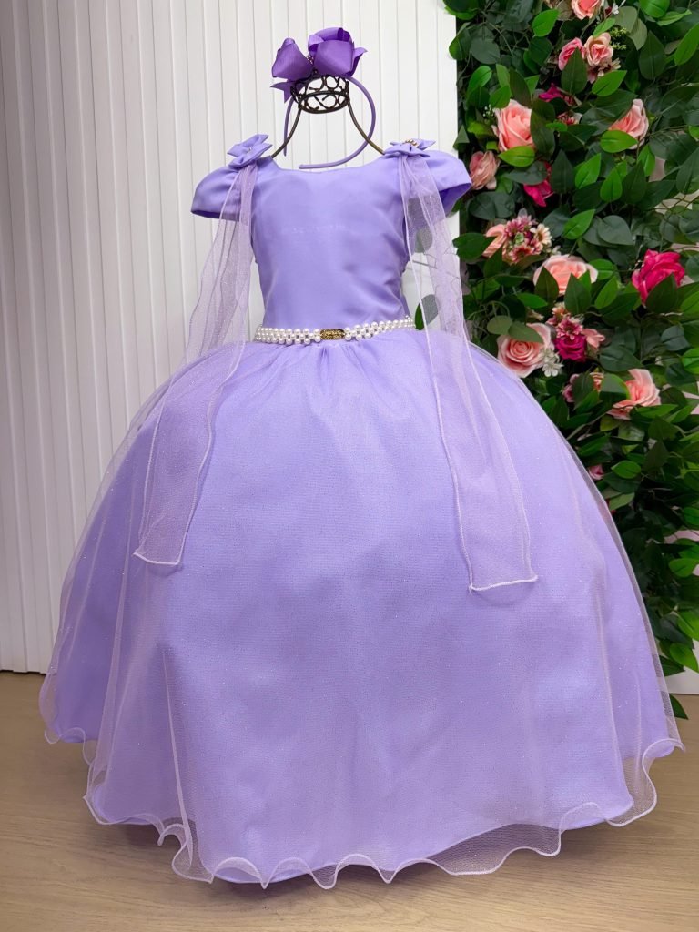 Vestido Banana Club Longo Diamante Lilas