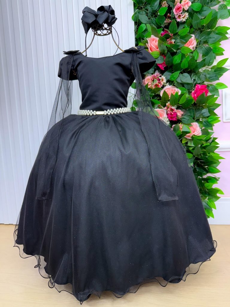Vestido Banana Club Longo Diamante Preto