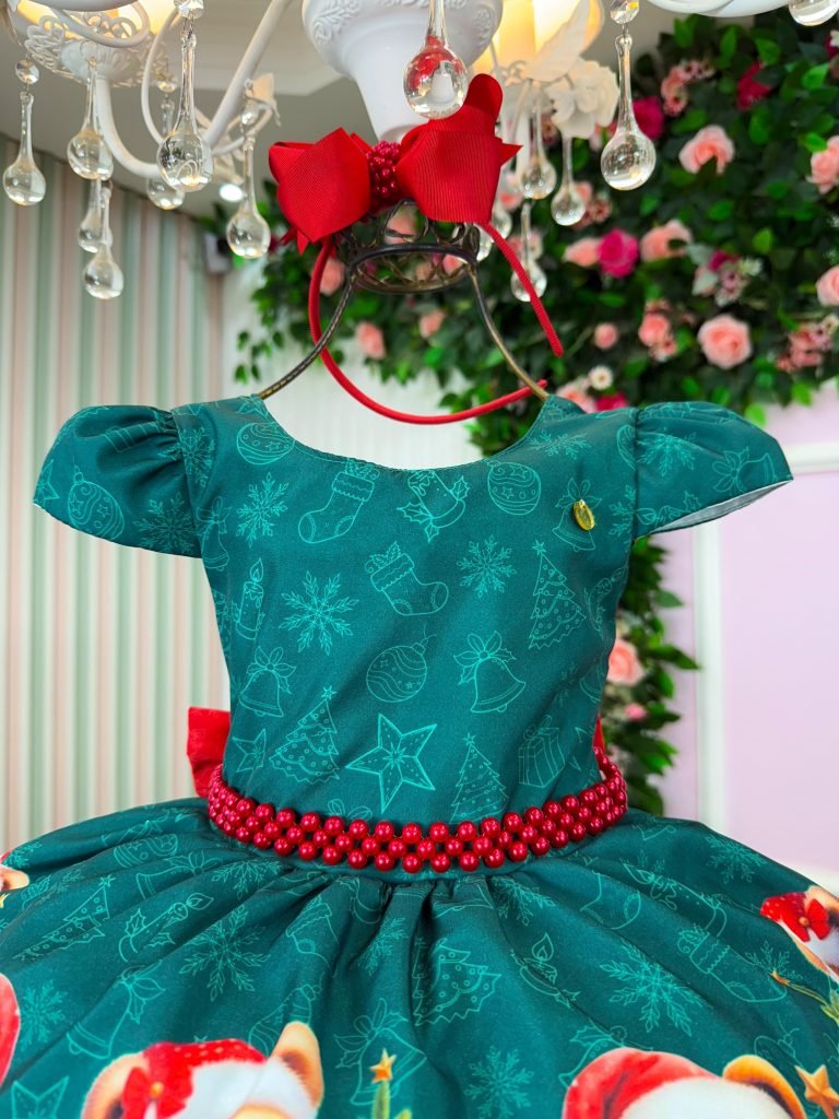 Vestido Banana Club Teddy Natalino Verde