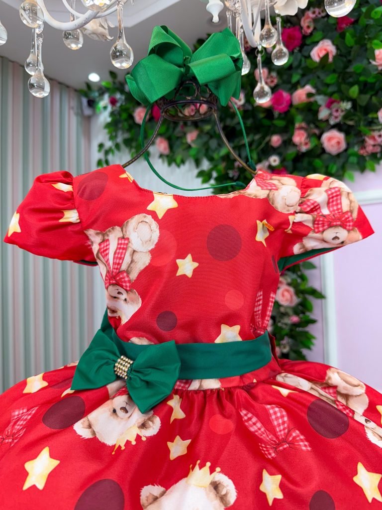 Vestido Banana Club Encanto de Natal Vermelho
