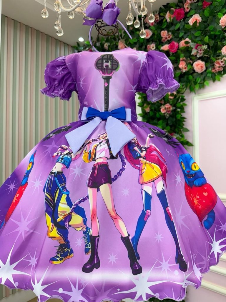 Vestido Tematicos Luxo Guerreiras do K-Pop