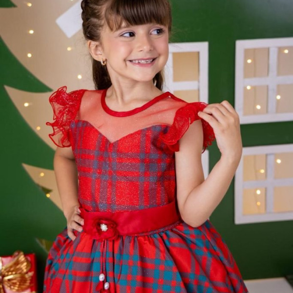 Vestido Marie Alegria do Noel Vermelho – Natal