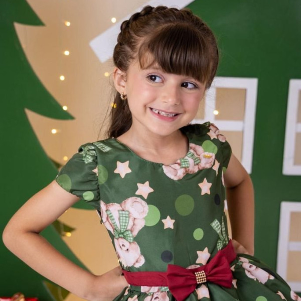 Vestido Banana Club Encanto de Natal Verde