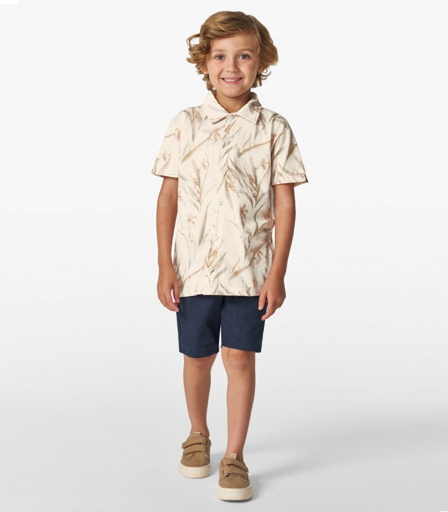 Bermuda Infantil Menino em Linho Trick Nick – Marinho ou Verde
