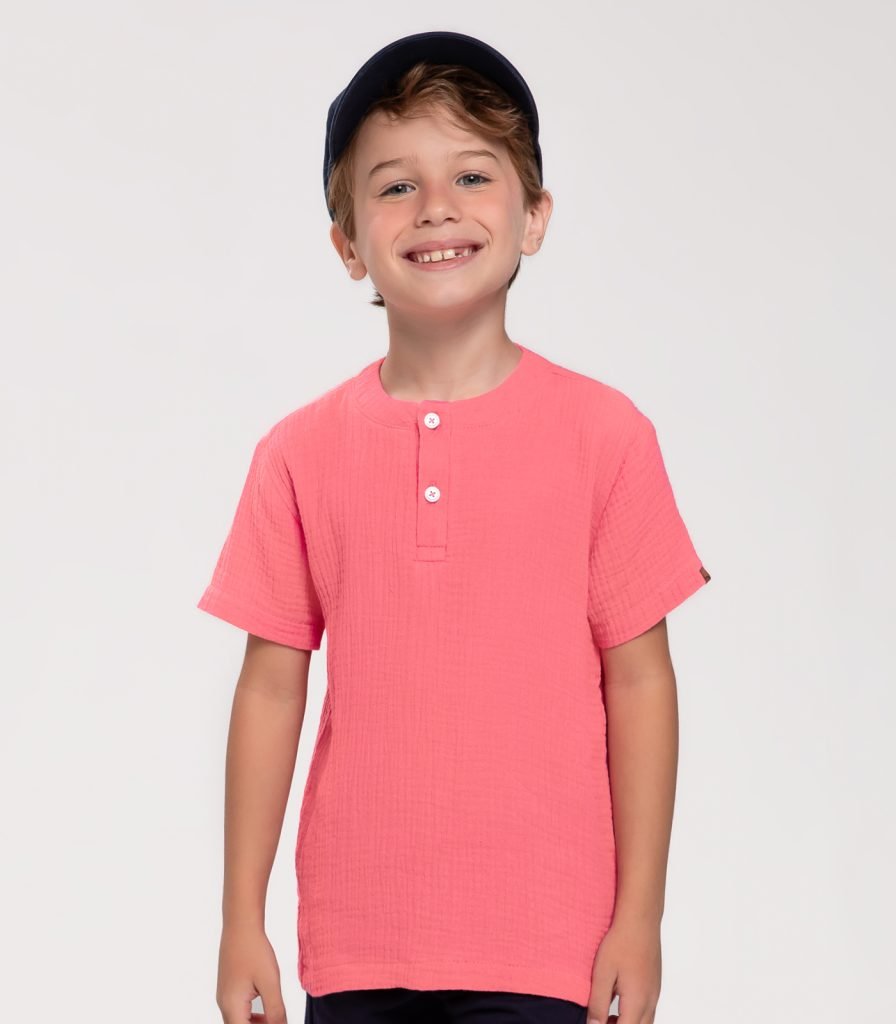 CAMISA INFANTIL MENINO Trick Nick gola padre