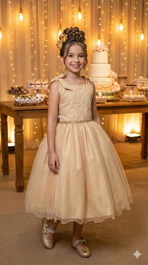 Vestido Marie Mariely Dourado