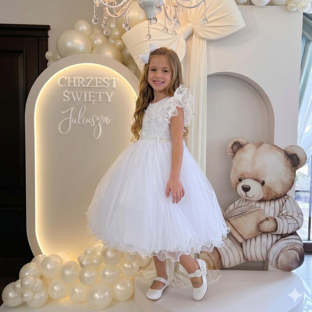 Vestido Infantil Menina Bonita Angelie Branco